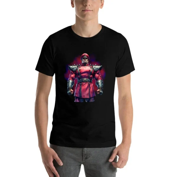 M. Bison Leader of Shadaloo T-Shirt football t shirt graphic t shirts kawaii clothes man clothes slim fit t shirts for men - Image 3