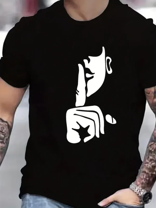Summer Daily Casual Men's T-shirt Urban Street Men's Fashion Short-sleeved 3D Earphone Print Men's Loose And Comfortable Top - Image 3