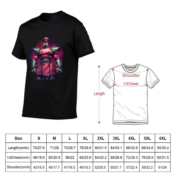 M. Bison Leader of Shadaloo T-Shirt football t shirt graphic t shirts kawaii clothes man clothes slim fit t shirts for men - Image 2