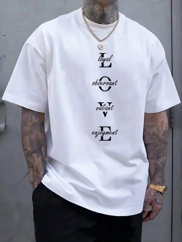 Summer Daily Casual Men's T-shirt Urban Street Men's Fashion Short-sleeved 3D Earphone Print Men's Loose And Comfortable Top - Image 4