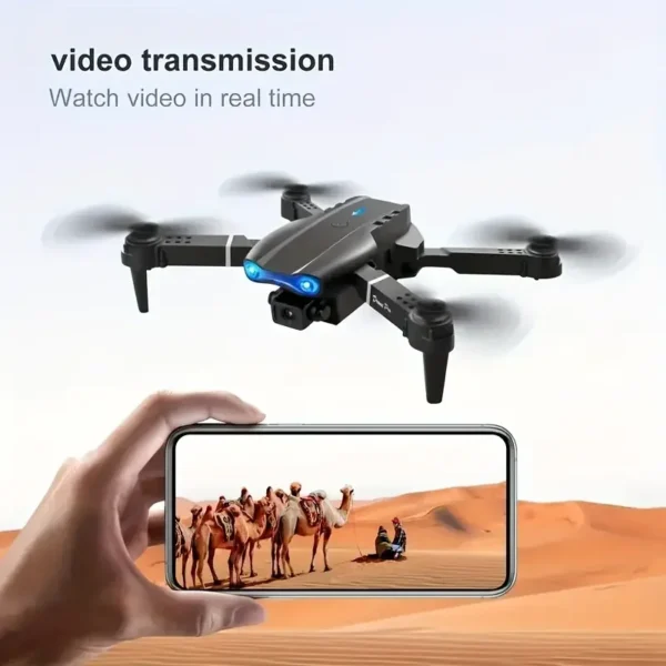 E99 PRO Drone with Flash Professional HD Dual Camera WIFI Obstacle Avoidance RC Helicopters Aerial Photography Quadcopter - Image 4