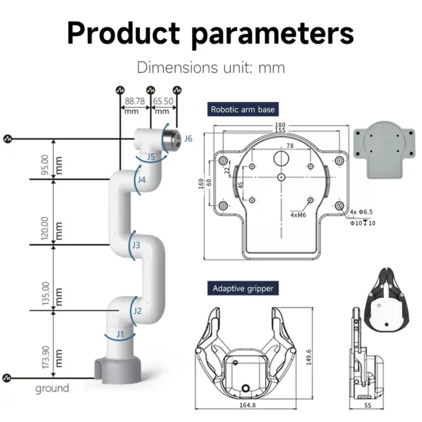 Wholesale Fully Customizable Robotic Arm Collaborative Robot Load Support Simulation Python C JavaScript Programming - Image 2