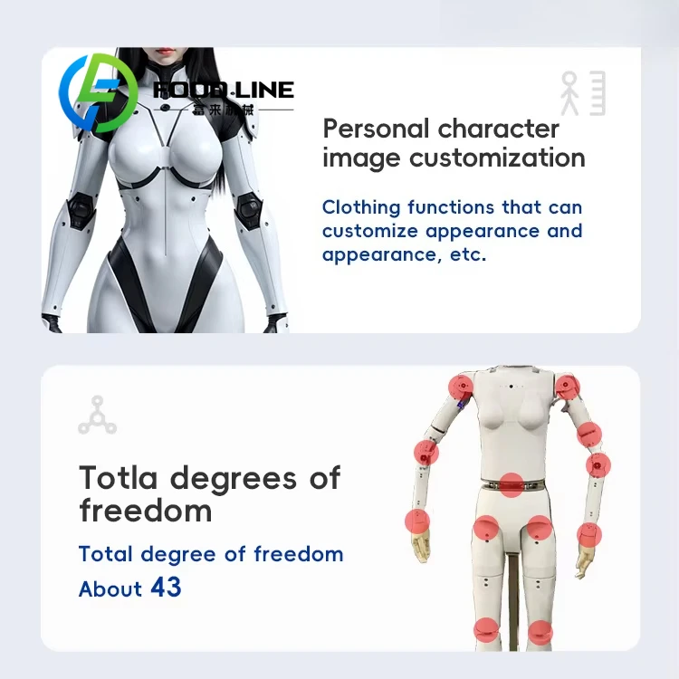 Bionic Humanoid Robot Beauty Skin Rich Expression Body Movements Front Desk Reception Robot - Image 5