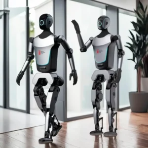 All-Terrain 6km/h Humanoid Service Robot with Stair Climbing and 2000㎡ Mapping Capabilities