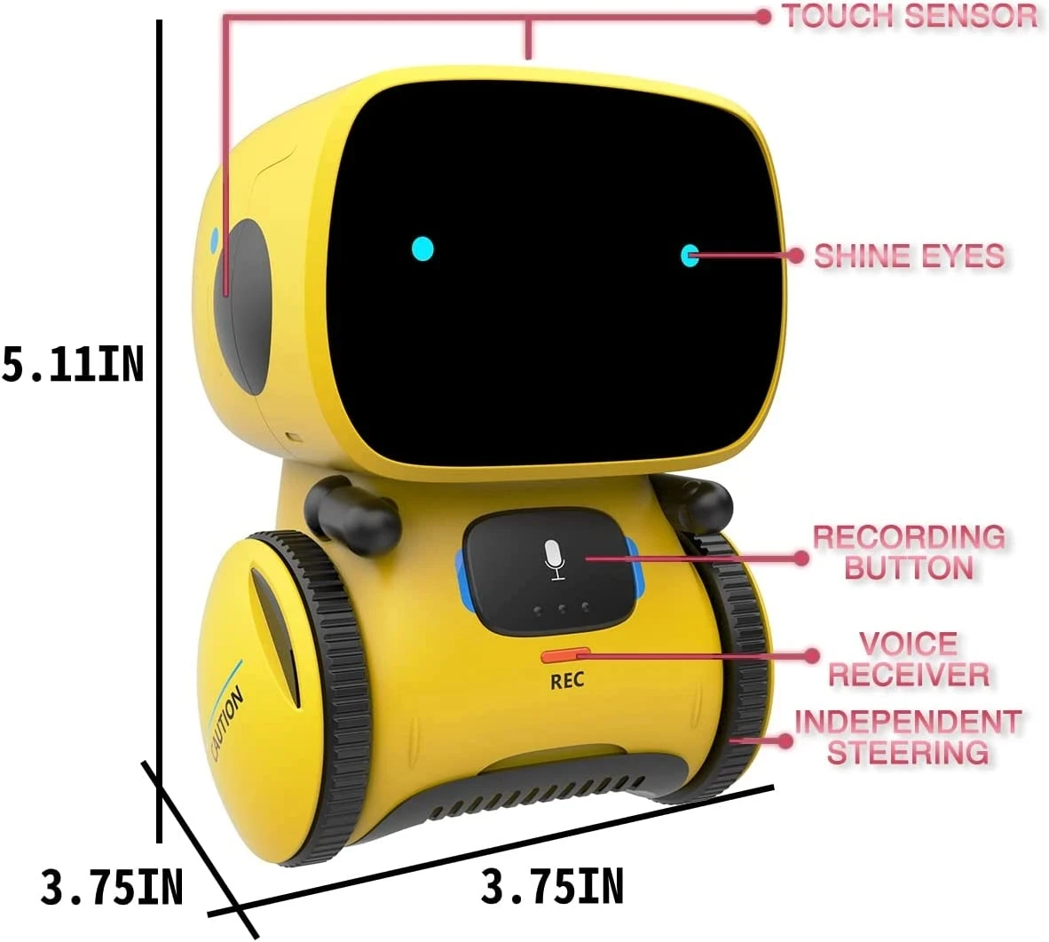 Emo Robot Smart Robots Dance Voice Command Sensor, Singing, Dancing, Repeating Robot Toy for Kids Boys and Girls Talkking Robots - Image 6