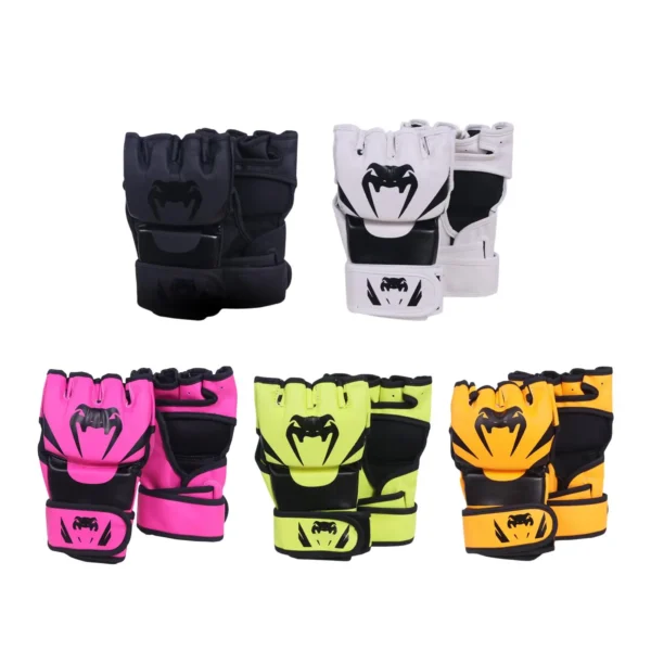 Mma Gloves Sparring Gear PU Leather Pressure Resistant Waterproof Kickboxing Gloves for Unisex Adult Women Men Workout