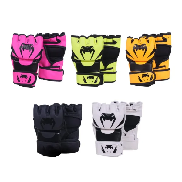 Mma Gloves Sparring Gear PU Leather Pressure Resistant Waterproof Kickboxing Gloves for Unisex Adult Women Men Workout - Image 2