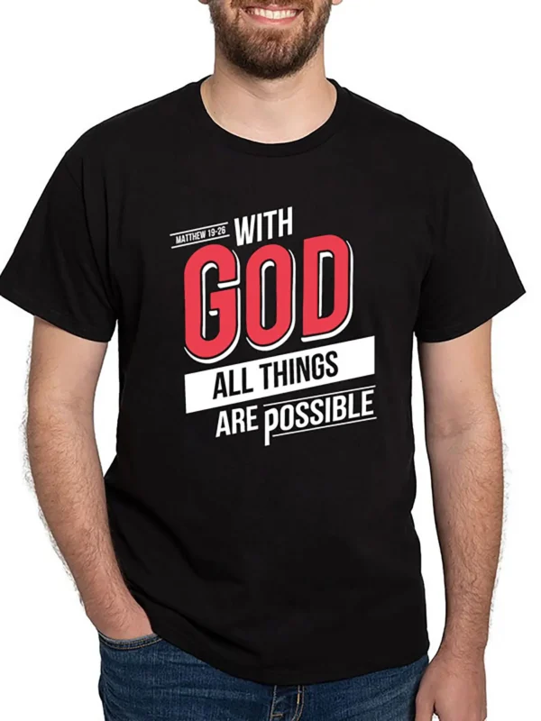 All Possible God Christian Religious Gift Jesus Fa 85760 funny Men’s Short Sleeve Graphic T-shirt Collection black