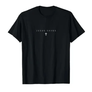 Jesus Saves Cross Subtle Christian Minimal Religious Faith T-Shirt