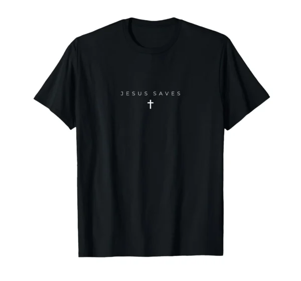 Jesus Saves Cross Subtle Christian Minimal Religious Faith T-Shirt