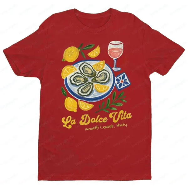 La Dolce Vita Amalfi Coast Shirt Limoncello T-Shirt Italian Summer Citrus Tee Vacation By The Seaside Girls Tshirt Women Tees