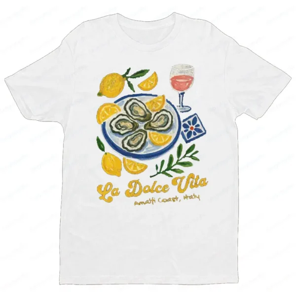 La Dolce Vita Amalfi Coast Shirt Limoncello T-Shirt Italian Summer Citrus Tee Vacation By The Seaside Girls Tshirt Women Tees
