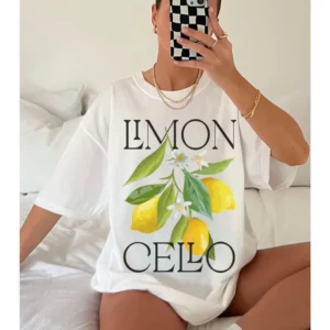 Limoncello Shirt Lemon Fruit Print Tshirt Aesthetic Yellow Citrus Tees Lemonade Summer Clothes Trendy Italian Vacation Tees