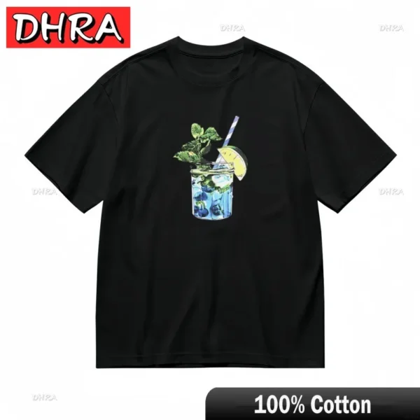 Women's Comfortable Classic T-Shirt Iced Mint Citrus Drink Graphic Tee Graphic Urban Minimalist Clothing Graphic Urban