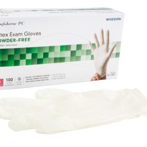 Exam Glove McKesson Confiderm® Small NonSterile Latex Standard Cuff Length Textured Ivory Not Chemo Approved 921597 – 14-1381 921597 – 14-1381