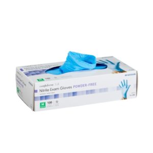 Exam Glove McKesson Confiderm® 3.8 Medium NonSterile Nitrile Standard Cuff Length Textured Fingertips Blue Not Chemo Approved 921611 – 14-686 921611 – 14-686