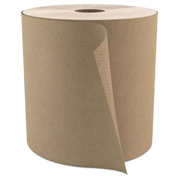 Economical Natural Roll Paper Towels 1-Ply 800 ft 6/Carton - Image 2