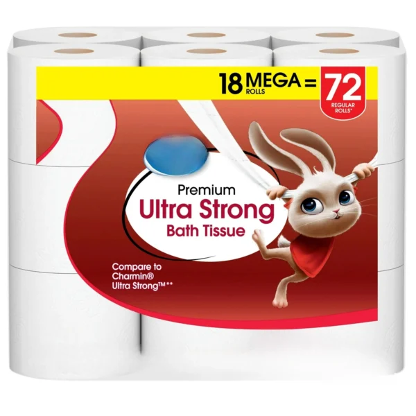 18 Mega Rolls, Ultra Strong 2-Ply Toilet Paper - Image 2