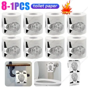 Roll Paper Towel Creative Printed Toiletily Paper Pure Wood Pulp Non-fading No Scaling Nontoxic Flexibility Bathroom Accessories