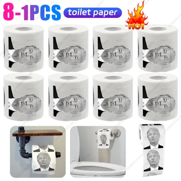Roll Paper Towel Creative Printed Toiletily Paper Pure Wood Pulp Non-fading No Scaling Nontoxic Flexibility Bathroom Accessories