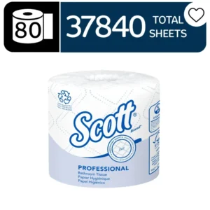 Scott Professional Bulk Toilet Paper, 2-Ply Toilet Tissue, 80 Individually Wrapped Rolls