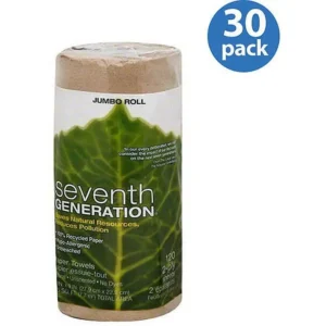Eco Brown Paper Towels 120 Sheets Pack of 30 Recycled and Chlorine-Free
