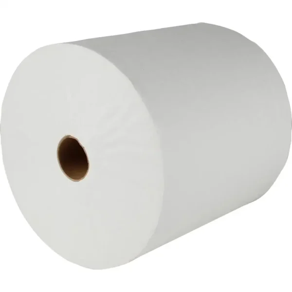 High-Capacity Chlorine-Free Paper Towels 12 Rolls/Carton Soft Absorbent White Nonperforated - Image 2