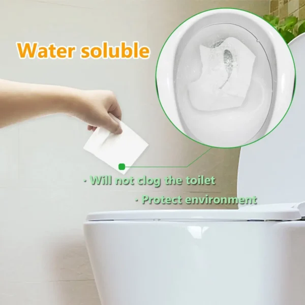 Portable Disposable Toilet Seat Cover Travel Camping Hotel Bathroom Accessories Degradable Waterproof Soluble Water Toilet Mats - Image 2