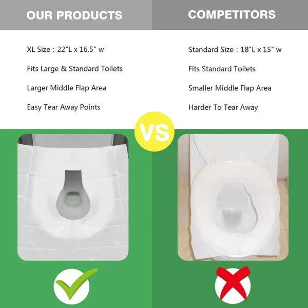 Portable Disposable Toilet Seat Cover Travel Camping Hotel Bathroom Accessories Degradable Waterproof Soluble Water Toilet Mats - Image 3