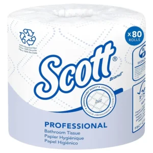 100% Recycled Fiber Standard Roll Bulk Toilet Paper (13217), 2-Ply, Elevated Design, White, Individually Wrap