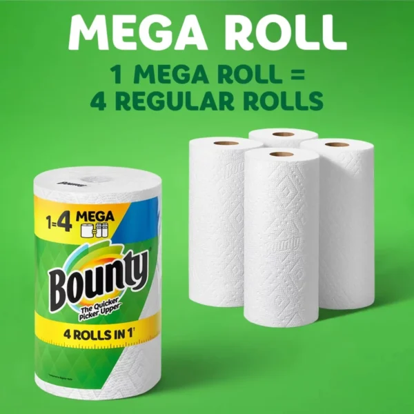 Full Sheet Paper Towels, 6 Mega Rolls, White - Image 2