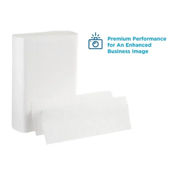 Big Fold Z Paper Towels Absorbent Premium Single-Ply Sheets 220 Sheets/Pack 10 Packs/Carton Single Dispensing White Perforated - Image 2