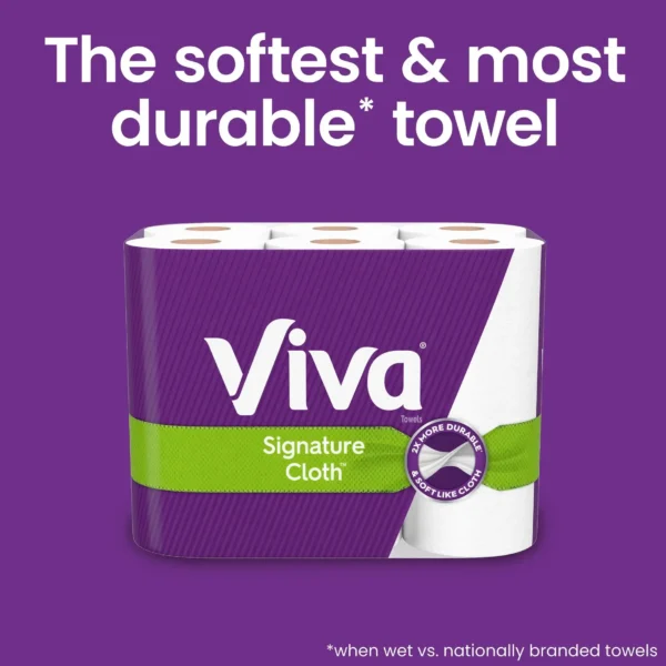Signature Cloth Paper Towels 6 Double Rolls As Soft and Strong As Cloth As Clean Cloth Can Complete Any Cleaning Job - Image 2