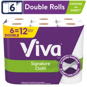 Signature Cloth Paper Towels 6 Double Rolls As Soft and Strong As Cloth As Clean Cloth Can Complete Any Cleaning Job