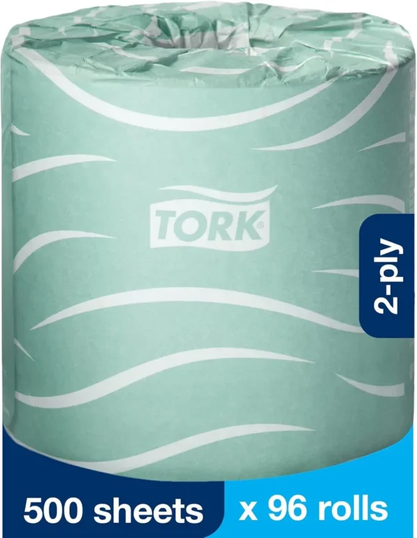 Septic Safe Toilet Paper White, 100% Recycled, 2-ply, 500 Sheets per Roll, 96 Rolls