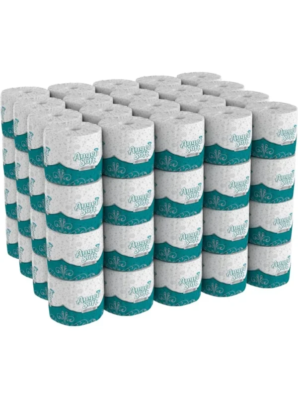 Angel Soft Toilet Paper, 16880, Bulk Case of 80 Rolls, 450 Sheets Per Roll, Individually Wrapped, 2-Ply Soft