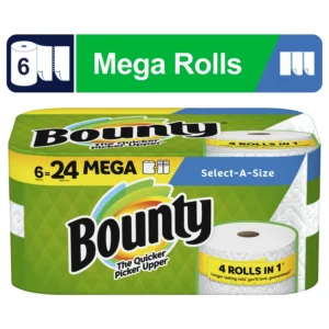 Select-a-Size Paper Towels, 6 Mega Rolls, White