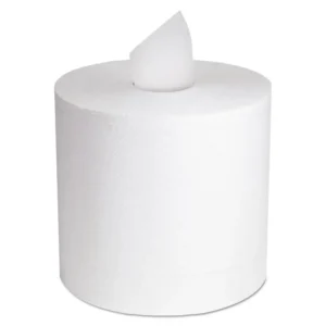 Center-Pull 2-Ply White Paper Towel Rolls 600 Sheets/Roll Pack of 6 Durable & Absorbent Eco-Friendly Ideal Restrooms & Cleaning