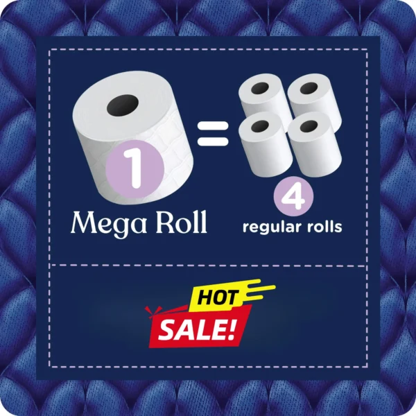 24 Extra-Jumbo Rolls of 3-Ply Toilet Paper, Soft and Absorbent, Suitable for Home Storage, Suitable for Bathroom - Image 6