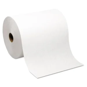 Strong Absorbent White Paper Towel Roll 1 Ply 6 Rolls/Carton USDA Certified Biobased Multipurpose Cleaning Towel