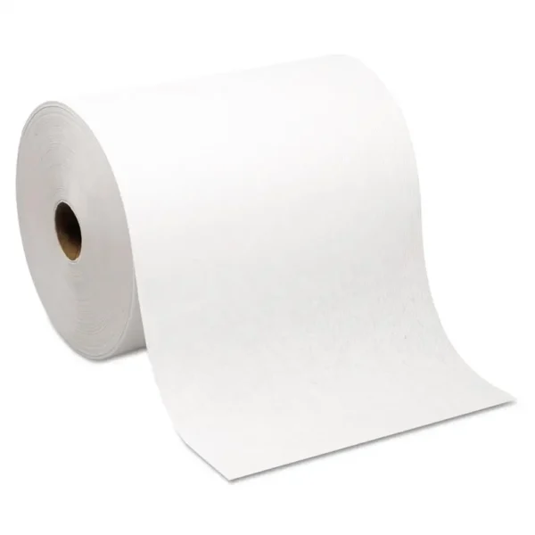 Strong Absorbent White Paper Towel Roll 1 Ply 6 Rolls/Carton USDA Certified Biobased Multipurpose Cleaning Towel