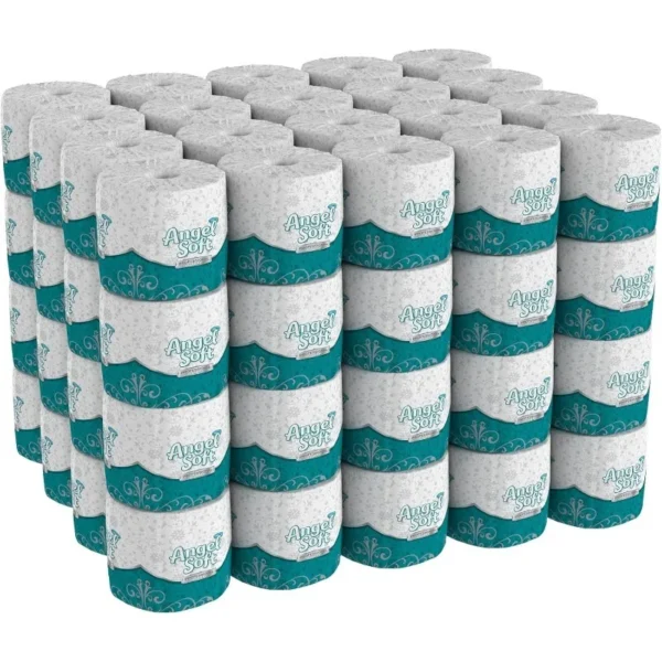 Angel Soft Toilet Paper, 16880, Bulk Case of 80 Rolls, 450 Sheets Per Roll, Individually Wrapped, 2-Ply Soft and Strong Toilet