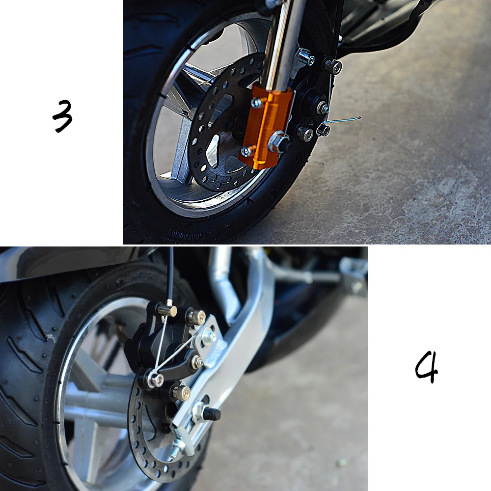 KAWOSEN 2 Stroke Pull Start 49CC Motorcycle Mini Pocket 120kg Load Bike 2 Wheel Adult Children Motor Multi-Color CAMM01-BLACK - Image 5