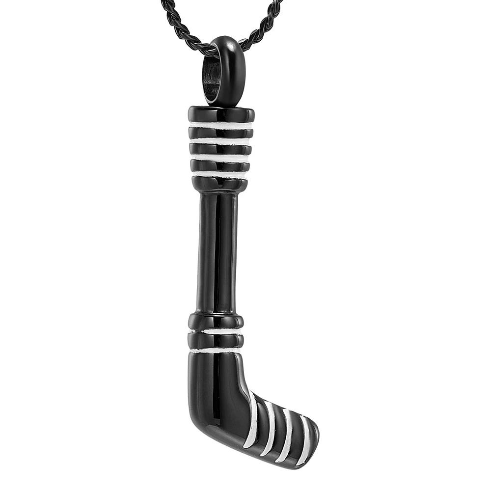 K9347 Hockey Stick Cremation Jewelry for Ashes Pendant Holder Urns Pet/Human Stainless Steel Memorial Necklace for Men/Women - Image 3