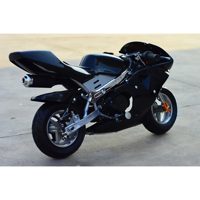 KAWOSEN 2 Stroke Pull Start 49CC Motorcycle Mini Pocket 120kg Load Bike 2 Wheel Adult Children Motor Multi-Color CAMM01-BLACK - Image 3