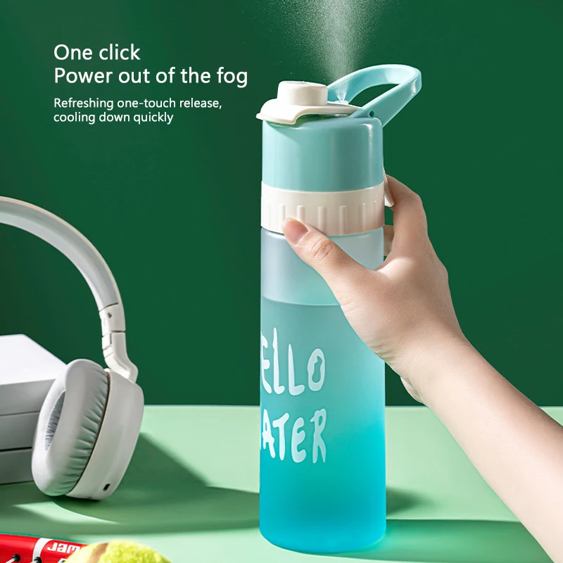 650ml Spray Water Bottle With Lid Eusable Hard Plastic Cup Sport Drinkware For Gym Climbing Hiking Brief Outdoor Direct Drinking - Image 3