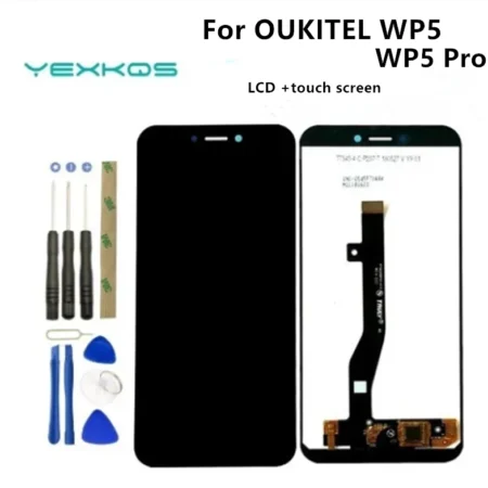 5.5 inch Original Oukitel WP5 LCD Display and Touch Screen Digitizer Assembly Replacement for Oukitel wp5 pro Phone lcd +Tools