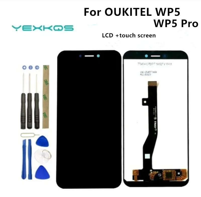 5.5 inch Original Oukitel WP5 LCD Display and Touch Screen Digitizer Assembly Replacement for Oukitel wp5 pro Phone lcd +Tools