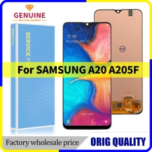 kf-S3b99abde2e664f73bb18a1fcd8bc0afeR-6-4-Super-AMOLED-Display-for-Samsung-A20-LCD-with-Digitizer-Touch-Screen-Assembly-for-Galaxy 6.4" Super AMOLED Display for Samsung A20 LCD with Digitizer Touch Screen Assembly for Galaxy SM-A205F A205FN A205G Replacement