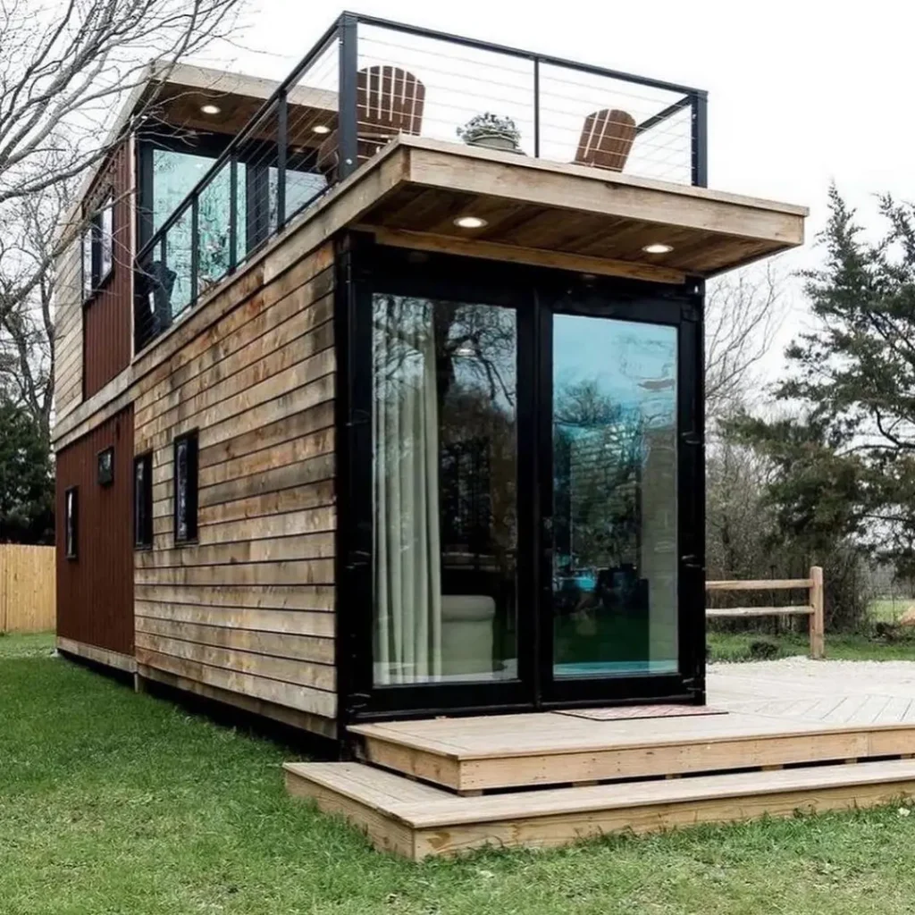 Tiny House 2024 20FT Popular Quick Set Up House Sunny Prefabricated Container Frame Assembly House 40FT Glassy Easy Handy House